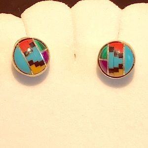 Turquoise stud earrings